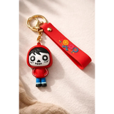 3D PVC Figure Keychain - Disney/Pixar - Miguel Rivera In Skeleton Form With Red Hoodie