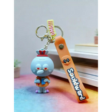 3D PVC Figure Keychain - SpongeBob SquarePants - Squilliam Fancyson Crowned Holding Notepad