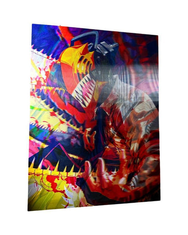 3D Lenticular Poster - Chainsaw Man - Denji Demon Form & Pochita