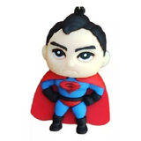 3D PVC Figure Keychain - DC Comics - Chibi Superman Grumpy