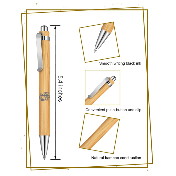 Premium Laser Engraving - Bamboo Pen