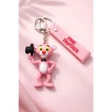 3D PVC Figure Keychain - Pantera Rosa - Pink Panther Tipping Top Hat