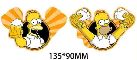 3D Lenticular Sticker - The Simpsons - Homer Holding Beer Mugs