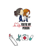 ID Card Badge Holder - Grey's Anatomy - "You're My Person"