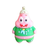3D PVC Figure Keychain - SpongeBob SquarePants - Patrick Star Green Cap Outfit