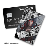 Credit Card Skin Sticker - Naruto - Itachi Manga Panels Red Eyes - Holographic