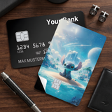 Credit Card Skin Sticker - Lilo & Stitch - Stitch Surfing On An Ocean Wave