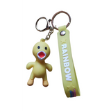 3D PVC Figure Keychain - Rainbow Friends - Yellow Screaming
