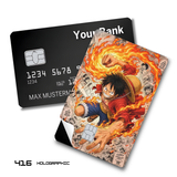 Credit Card Skin Sticker - One Piece - Luffy Fire Fist - Holographic