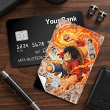 Credit Card Skin Sticker - One Piece - Luffy Fire Fist - Holographic