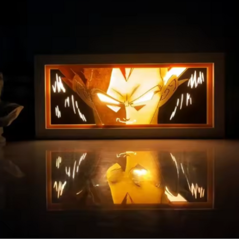 3D Paper Carving Light Lamp - Dragon Ball Z - Vegeta Super Saiyan