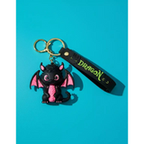 3D PVC Figure Keychain - How to Train Your Dragon - Pink Chibi Toothless