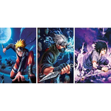 3D Lenticular Poster 12x16 - Naruto - Uzumaki, Kakashi Hatake, Sasuke Uchiha