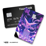 Credit Card Skin Sticker - Pokémon - Espeon Purple Crystal - Holographic