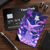 Credit Card Skin Sticker - Pokémon - Espeon Purple Crystal - Holographic