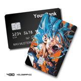 Credit Card Skin Sticker - Dragon Ball - Goku Super Saiyan Blue - Holographic