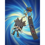 3D PVC Figure Keychain - Sonic the Hedgehog - Chibi Silver Standing