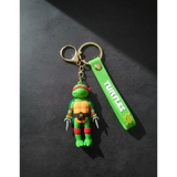 3D PVC Figure Keychain - Teenage Mutant Ninja Turtles - Raphael Holding Sai