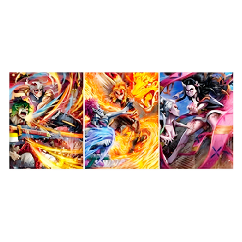 3D Lenticular Poster 12"x16" - Demon Slayer - Tengen Uzui, Kyojuro Rengoku & Nezuko Kamado