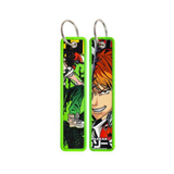Embroidery Keychain - Chainsaw Man - Denji Grinning Orange Hair Green Border Variant