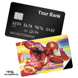 Credit Card Skin Sticker - DC Comics - The Flash Running With Rainbow Speed Lines - Holographic