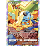 Card Keychain - Pokémon - Shinx basic full art, cozy/sleepy illustration