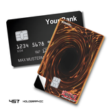 Credit Card Skin Sticker - Yu-Gi-Oh! - Trading Card Back Swirl Design - Holographic