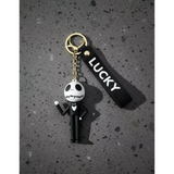 3D PVC Figure Keychain - Horror - Jack Skellington Waving