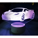 3D LED Night Light - Aston Martin - Sports Car