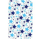 ID Card Badge Holder - Blue Stars Pattern On White Background