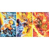 3D Lenticular Poster 12x16 - Demon Slayer - Zenitsu Agatsuma, Akaza, Kyojuro Rengoku, Tanjiro Kamado