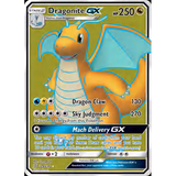 Card Keychain - Pokémon - Dragonite GX Secret Rare Golden Full Art