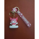 3D PVC Figure Keychain - Kuromi - Pink Sakura Cloud