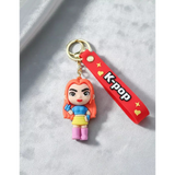 3D PVC Figure Keychain - KPop Demon Hunters - Jihyo Waving Hand