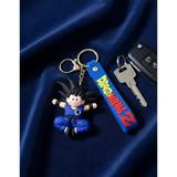 3D PVC Figure Keychain - Dragon Ball Z - Kid Goku Flying Blue Gi