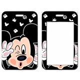 ID Card Badge Holder - Mickey & Friends - Mickey Mouse Winking Peace Sign Black