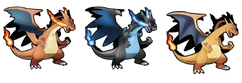 3D Lenticular Sticker - Pokémon - Mega Charizard X & Y