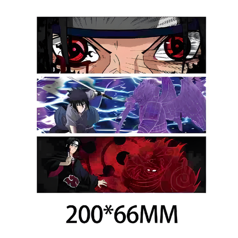 3D Lenticular Sticker - Naruto - Sharingan Eyes, Sasuke with Susanoo & Itachi with Susanoo