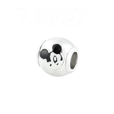 Bracelet Charm - Mickey Mouse - black Mickey head silhouette
