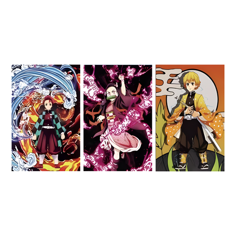 3D Lenticular Poster 12"x16" - Demon Slayer - Tanjiro Kamado, Nezuko Kamado & Zenitsu Agatsuma