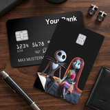 Credit Card Skin Sticker - The Nightmare Before Christmas - Jack Skellington And Sally Sitting Together
