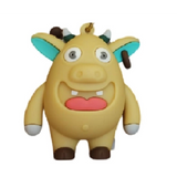 3D PVC Figure Keychain - Monster University - Squishy Wide Smile