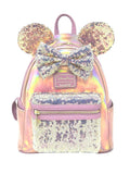 Loungefly Mini Backpacks - Disney - Minnie Mouse Pastel Sequins