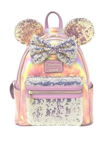 Loungefly Mini Backpacks - Disney - Minnie Mouse Pastel Sequins