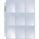 9-Pocket Binder Pages Ultra Pro Platinum - 9-Pocket Binder Pages - Pack Of 5
