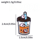 Bracelet Charm - Generic - brown boba milk tea cup