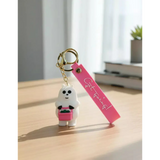 3D PVC Figure Keychain - Osos Escandalosos - Ice Bear Holding Produce Basket