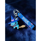 3D PVC Figure Keychain - Lilo & Stitch - Stitch Scrump Witch Broom