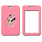 ID Card Badge Holder - Mickey & Friends - Baby Minnie Mouse On Pink Gucci Background