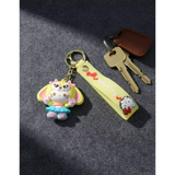 3D PVC Figure Keychain - Hello Kitty - Usahana In Blue Skirt